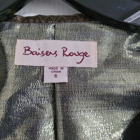 Baisers Rouge Elegant Blazer Jacket Women's Size S(6) Formal Decorative - Picture 9 of 16